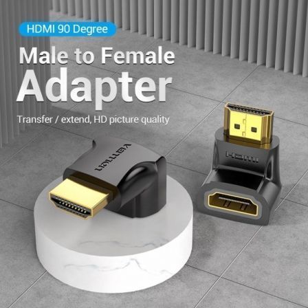 Vention Adaptador HDMI 4K 90º Macho a Hembra Negro Vention Adaptador HDMI 4K 90º Macho a Hembra Negro